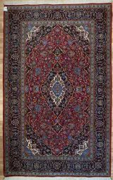 Kashan Kurk Wool Rug 4.10'x7' View 1