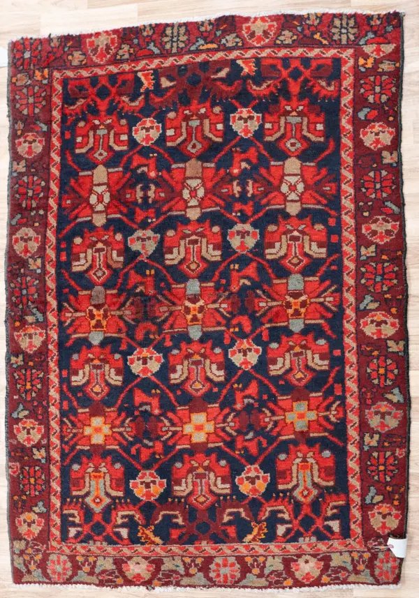 Hamadan Wool Rug 3.6x3.5