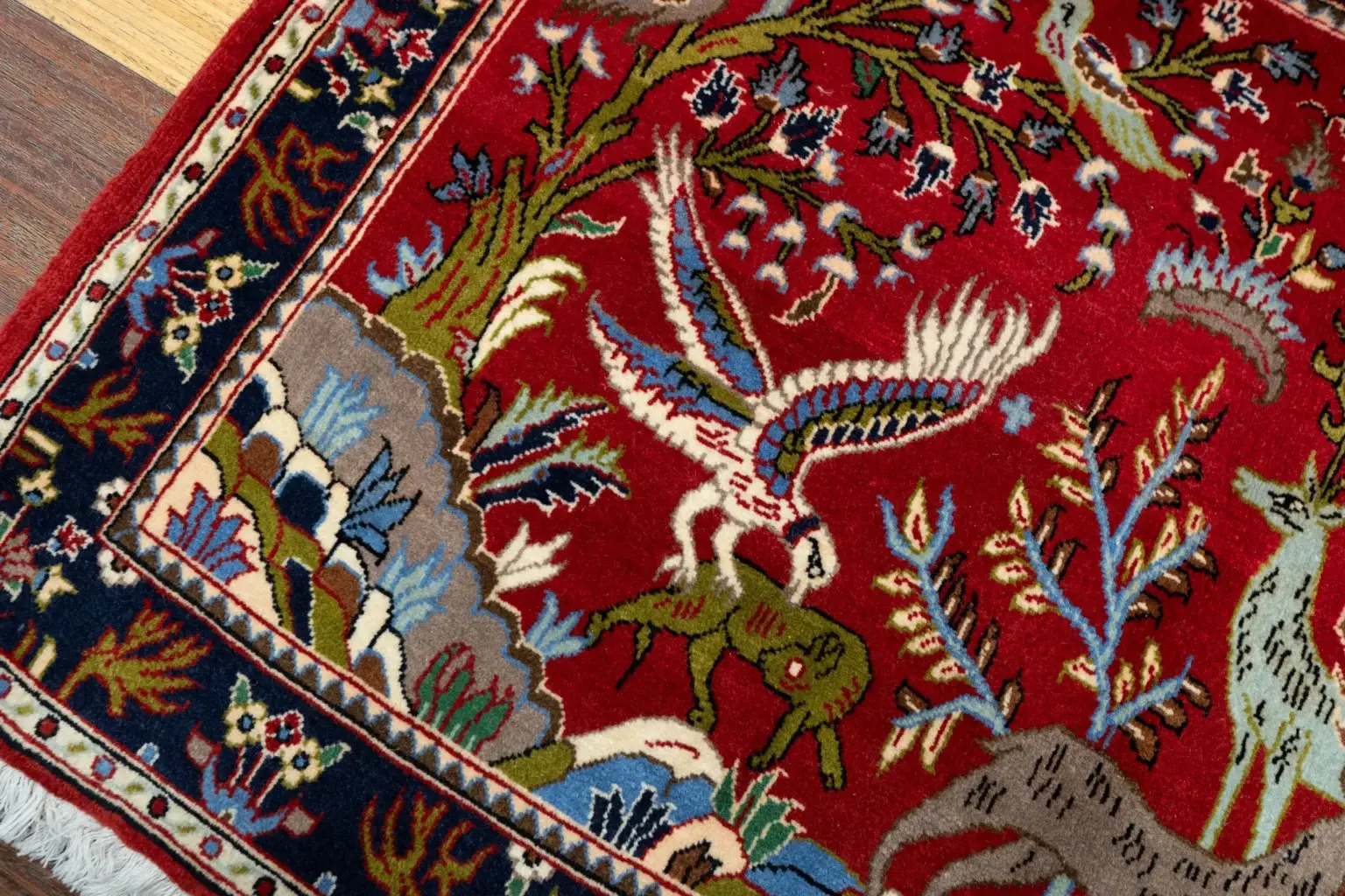 Kashan Kurk Wool 3.4 × 2.5 View 6