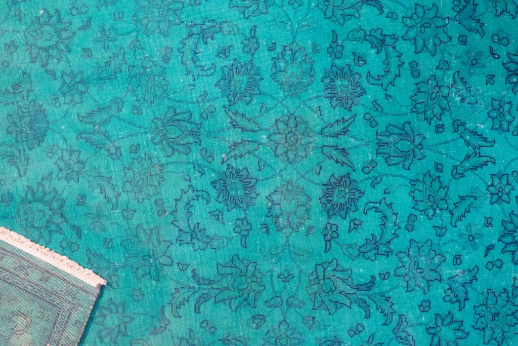 Vintage Overdyed Wool Rug 5.4'x7.4' View 7