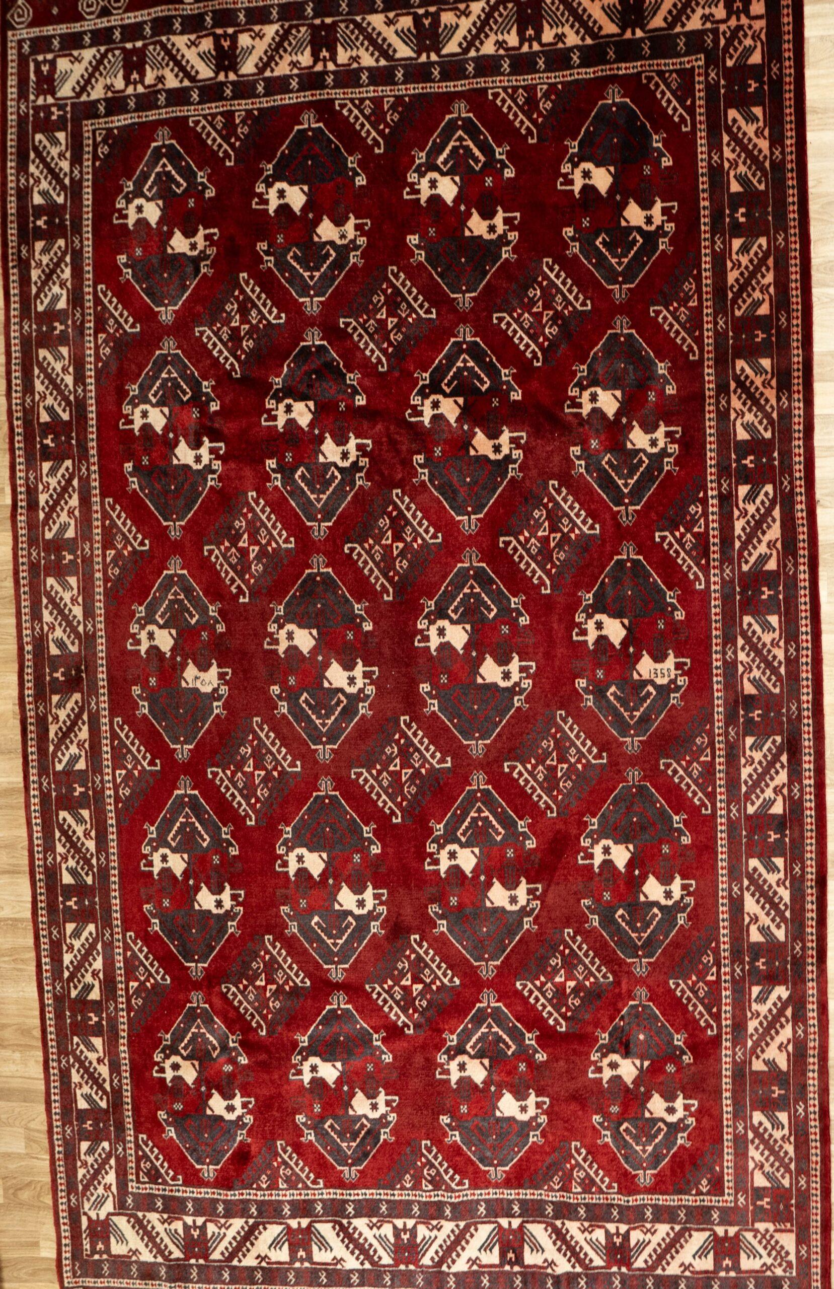 Turkmen Wool Rug 11.8x7.10