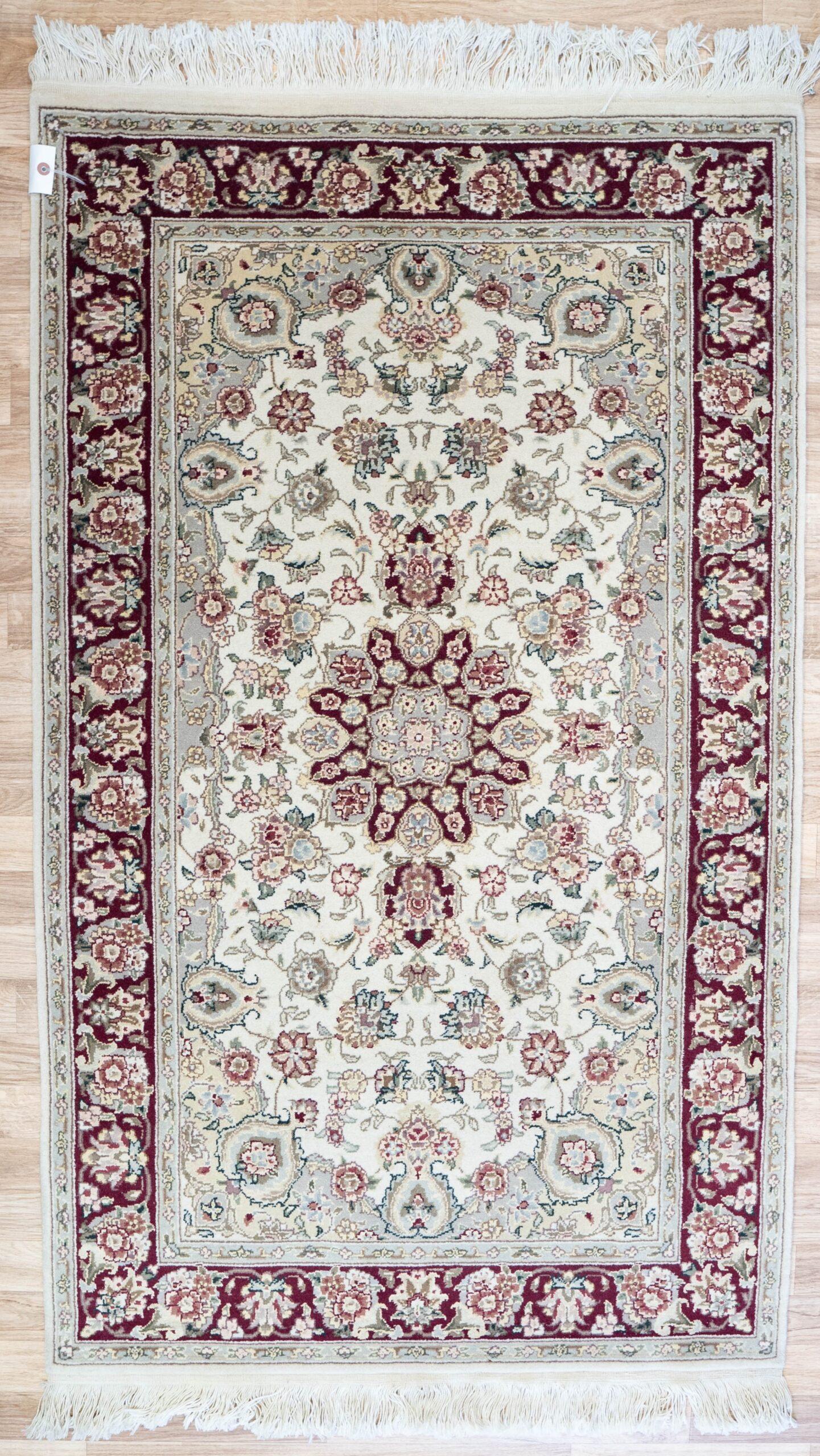 Tabriz Wool Silk Rug 3'x5'