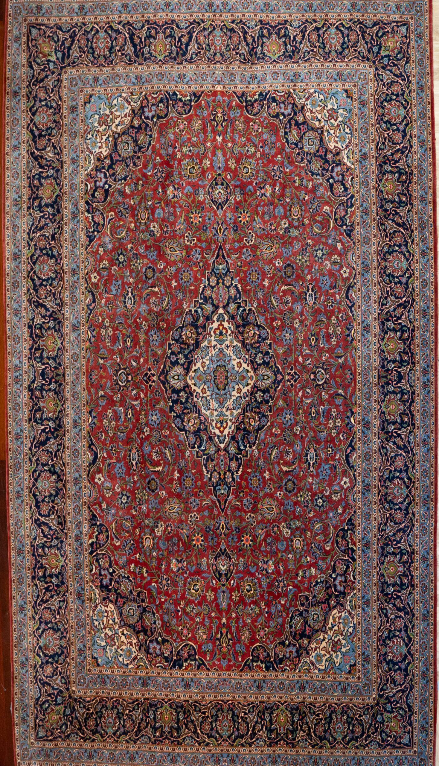 Kashan Kurk Wool Rug 9.8'x12.9'
