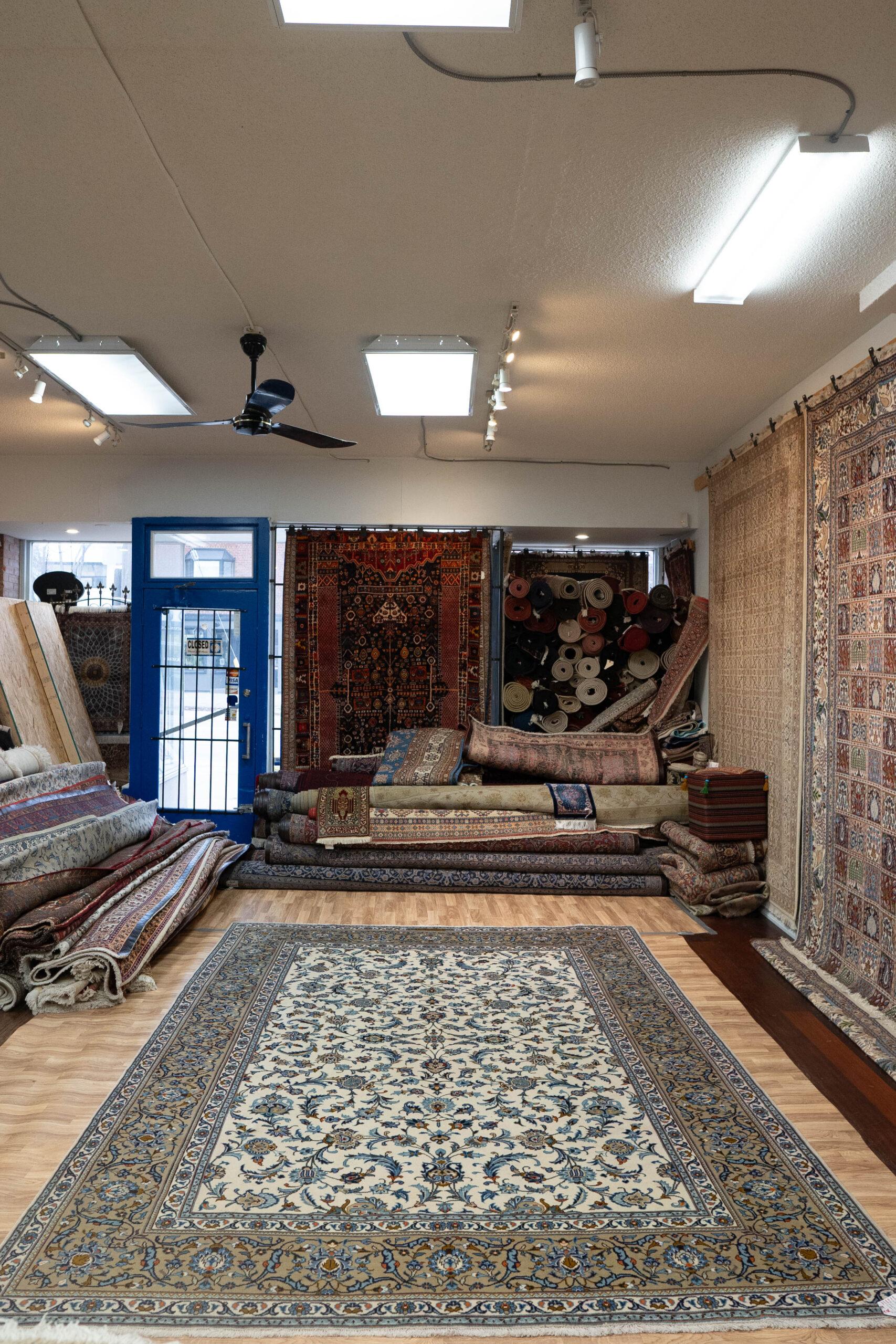 Kashan Wool Silk Rug 8.6'x11.6' View 6