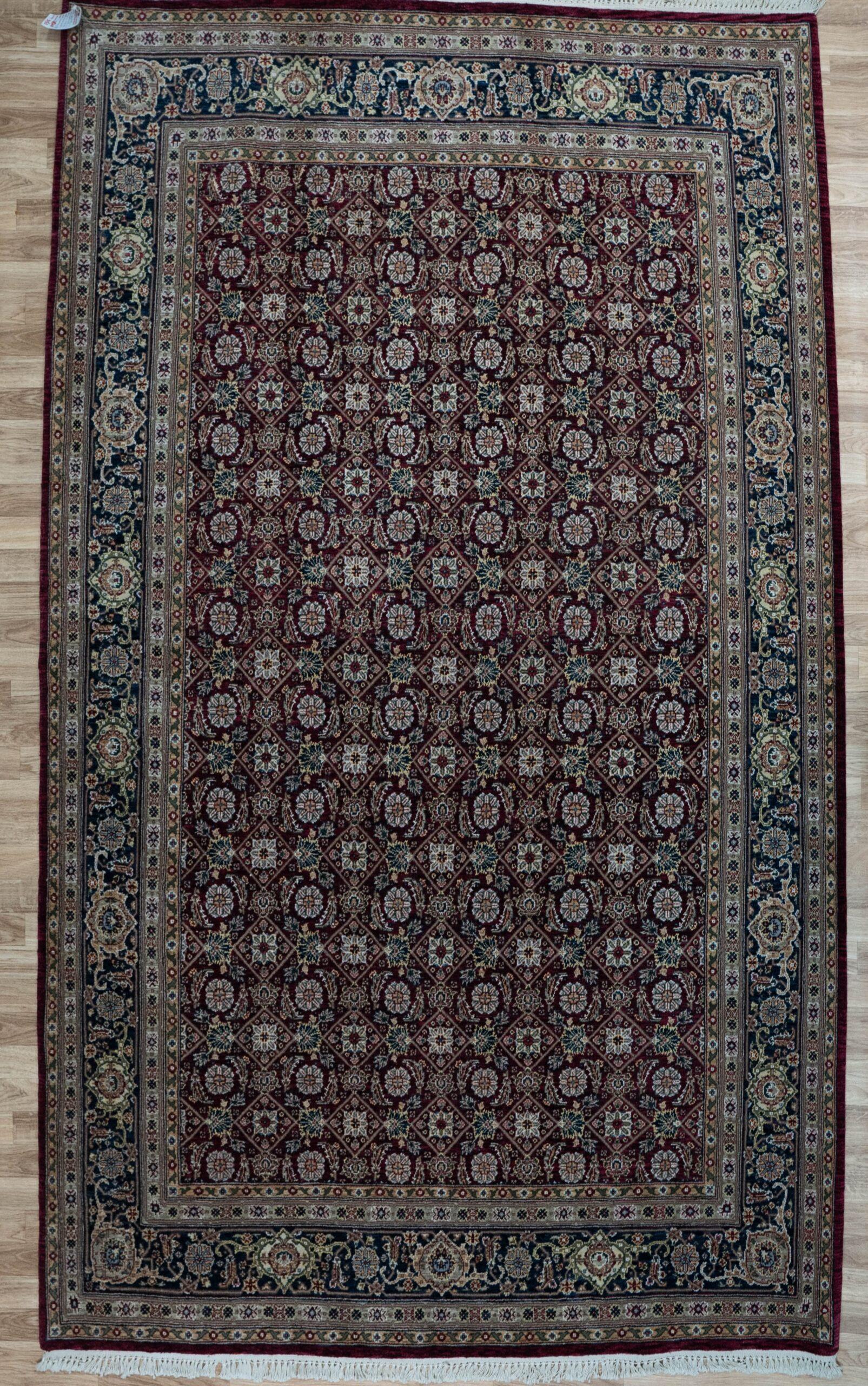 Tabriz Wool Silk Rug 6'x9'