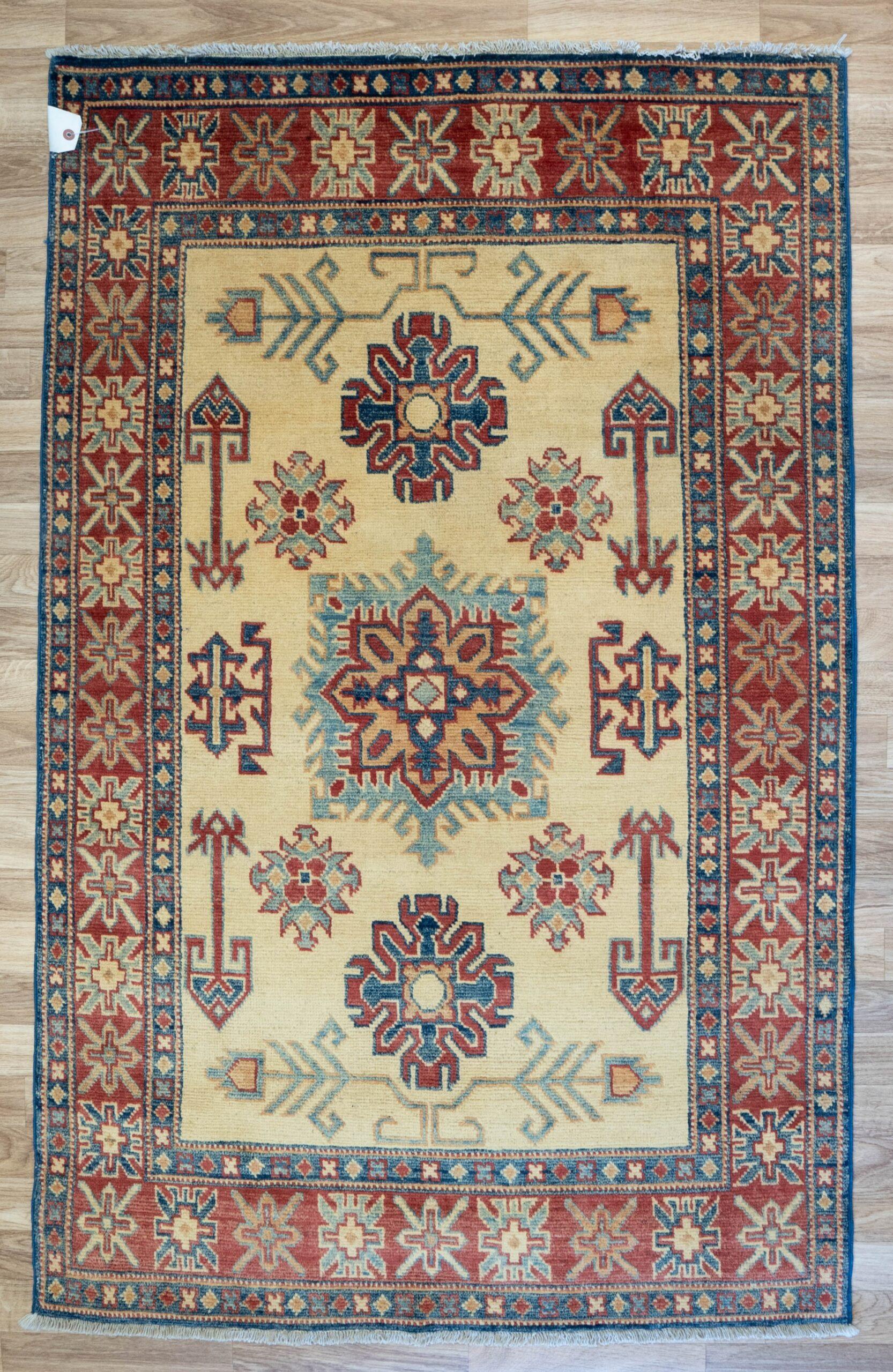 Kazak Wool Rug 3.2'x5.4'