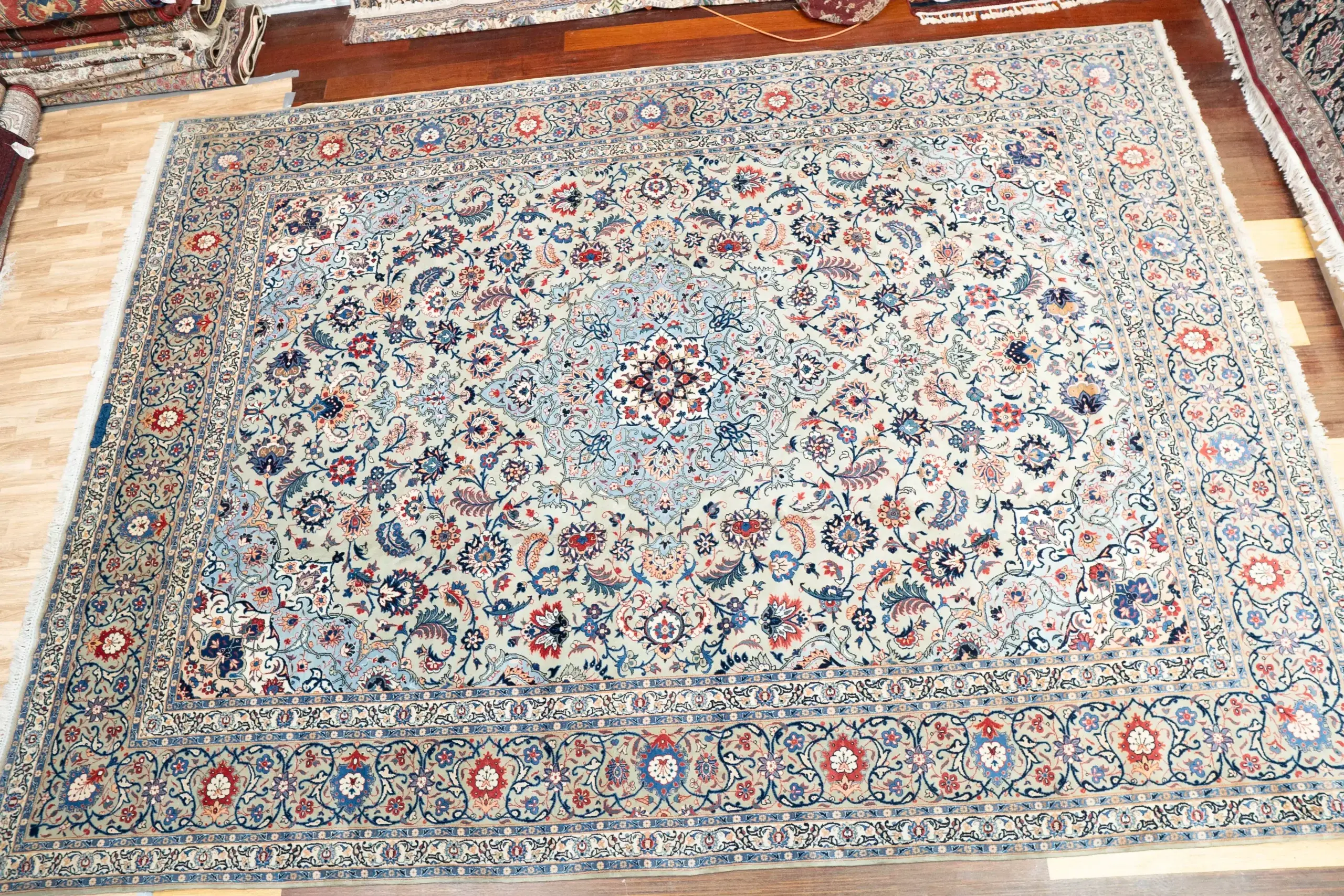 Kashan Wool Rug 10.0x14.0 View 1