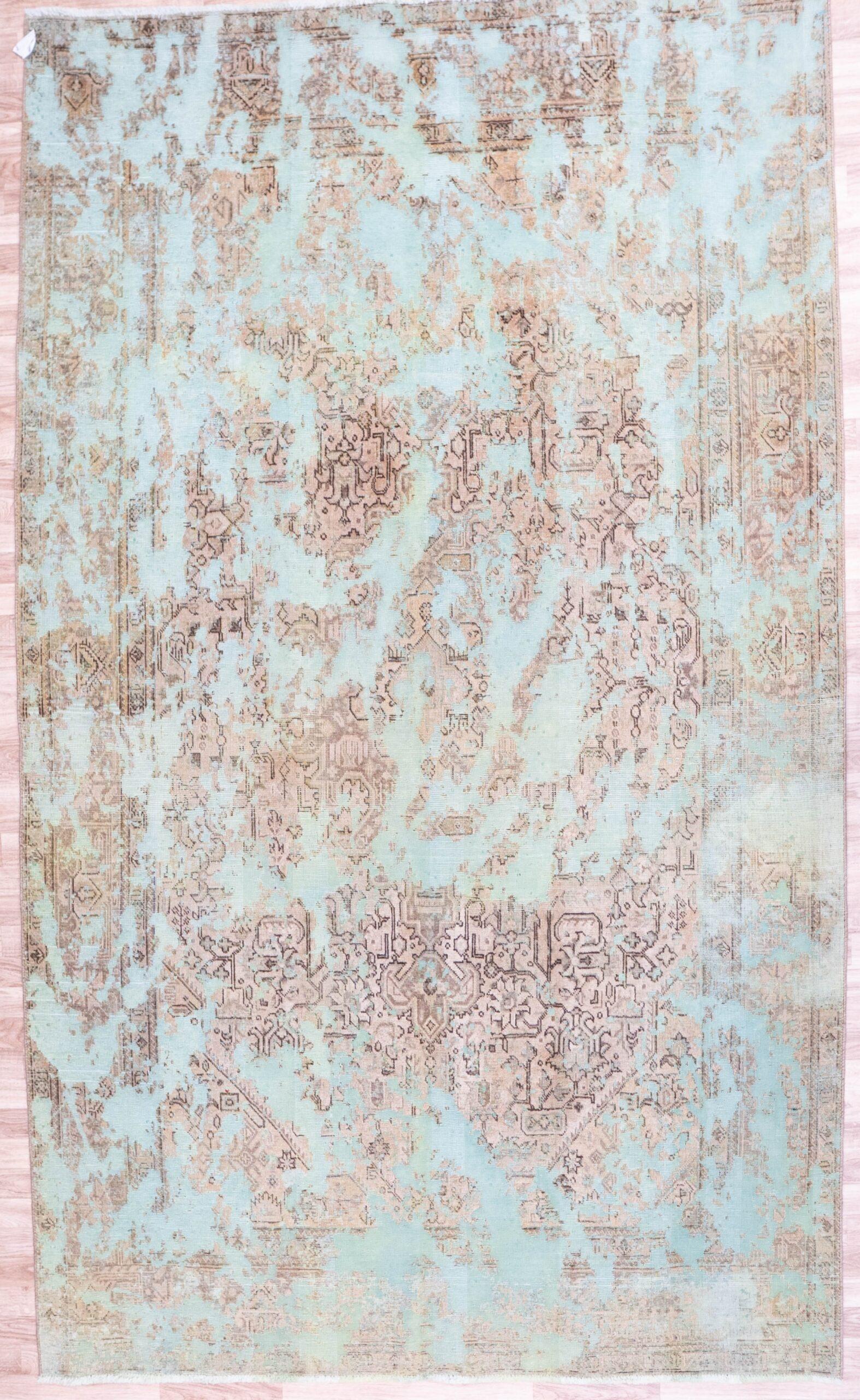 Overdyed Tabriz Rug 6.5'x9.5' View 1