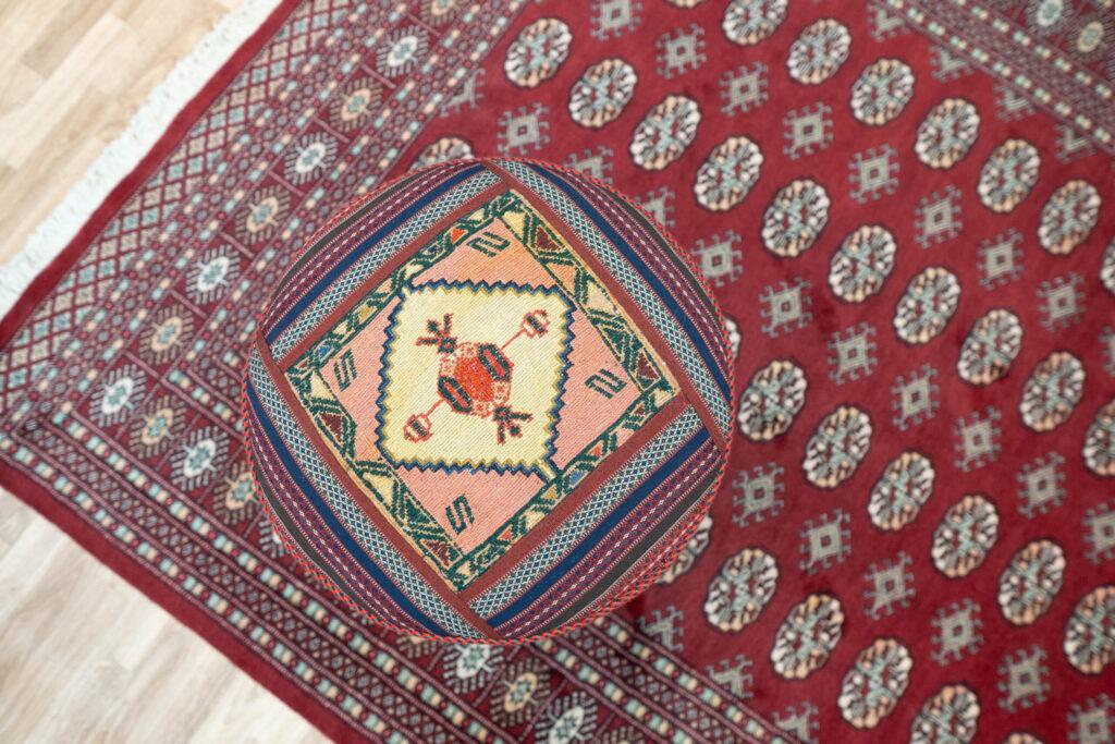 Bokhara Wool Pile Rug 6'x9' View 4