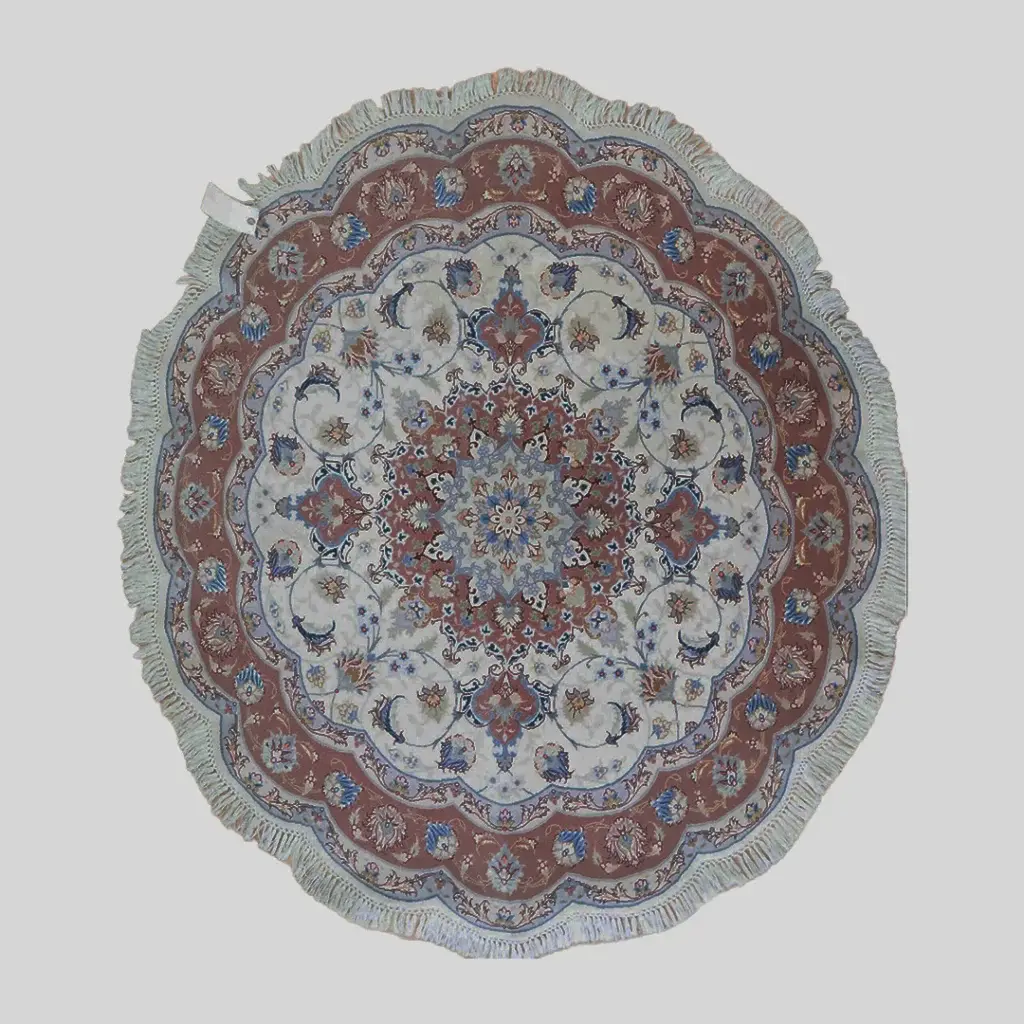 Tabriz Wool Silk Rug 5'x5'