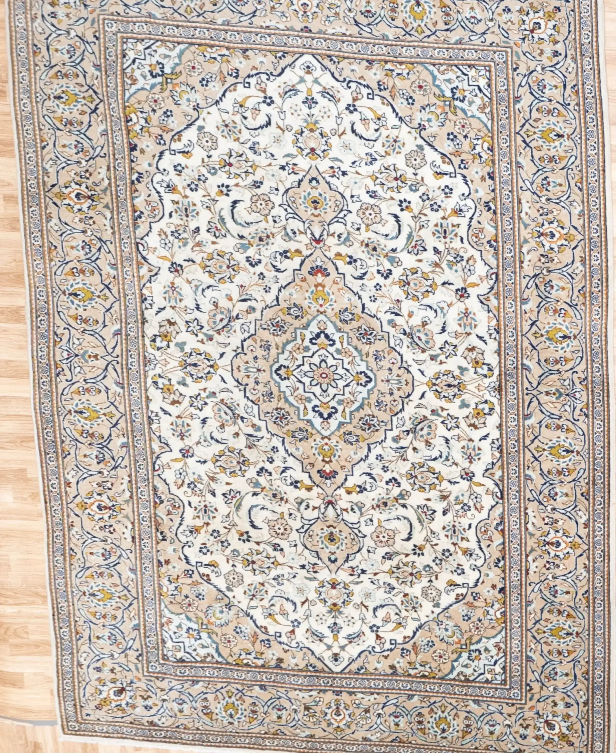 Kashan Wool Rug  6.8x9.8