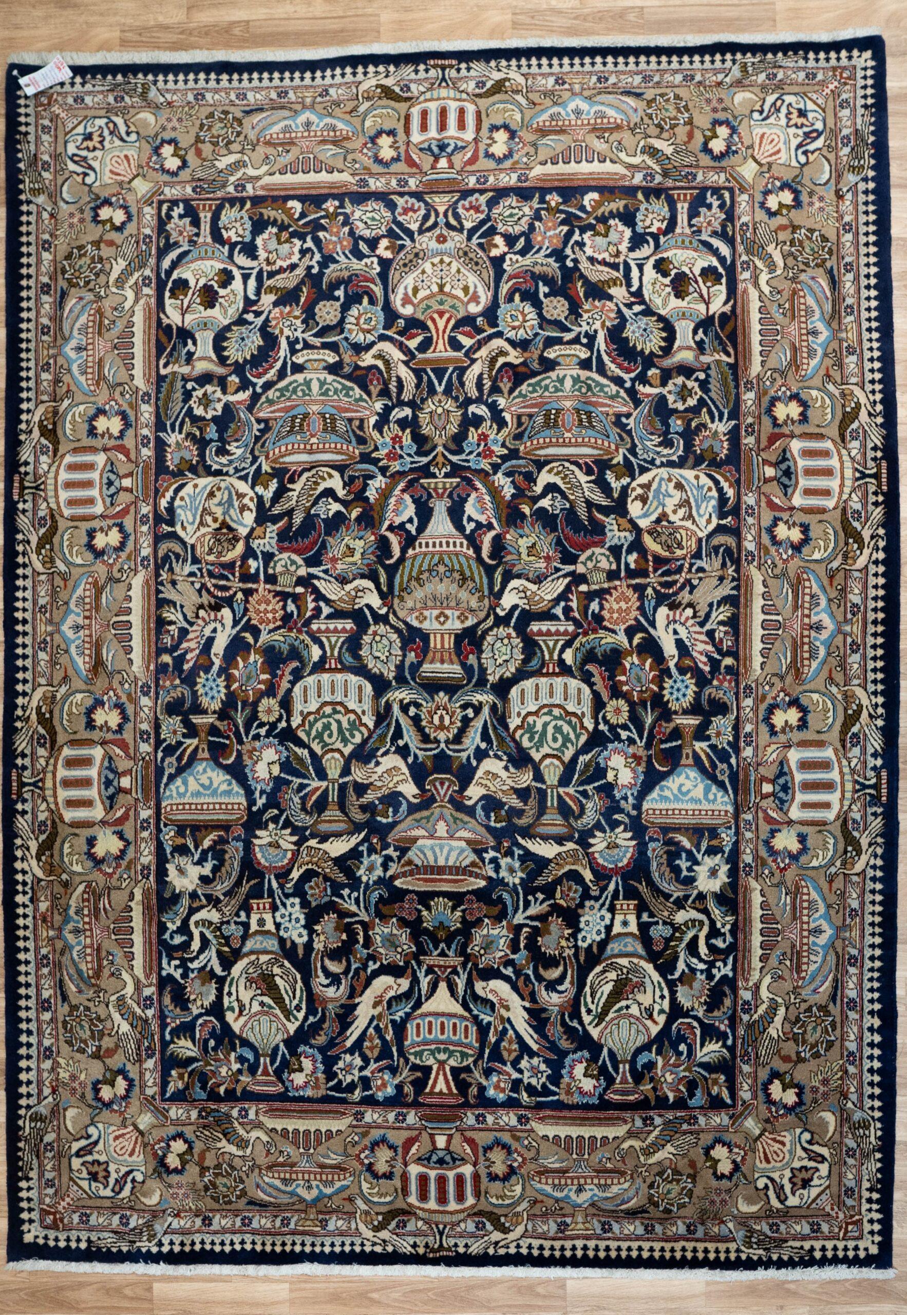 Kashmar Wool Silk Rug 6.5'x8.3'