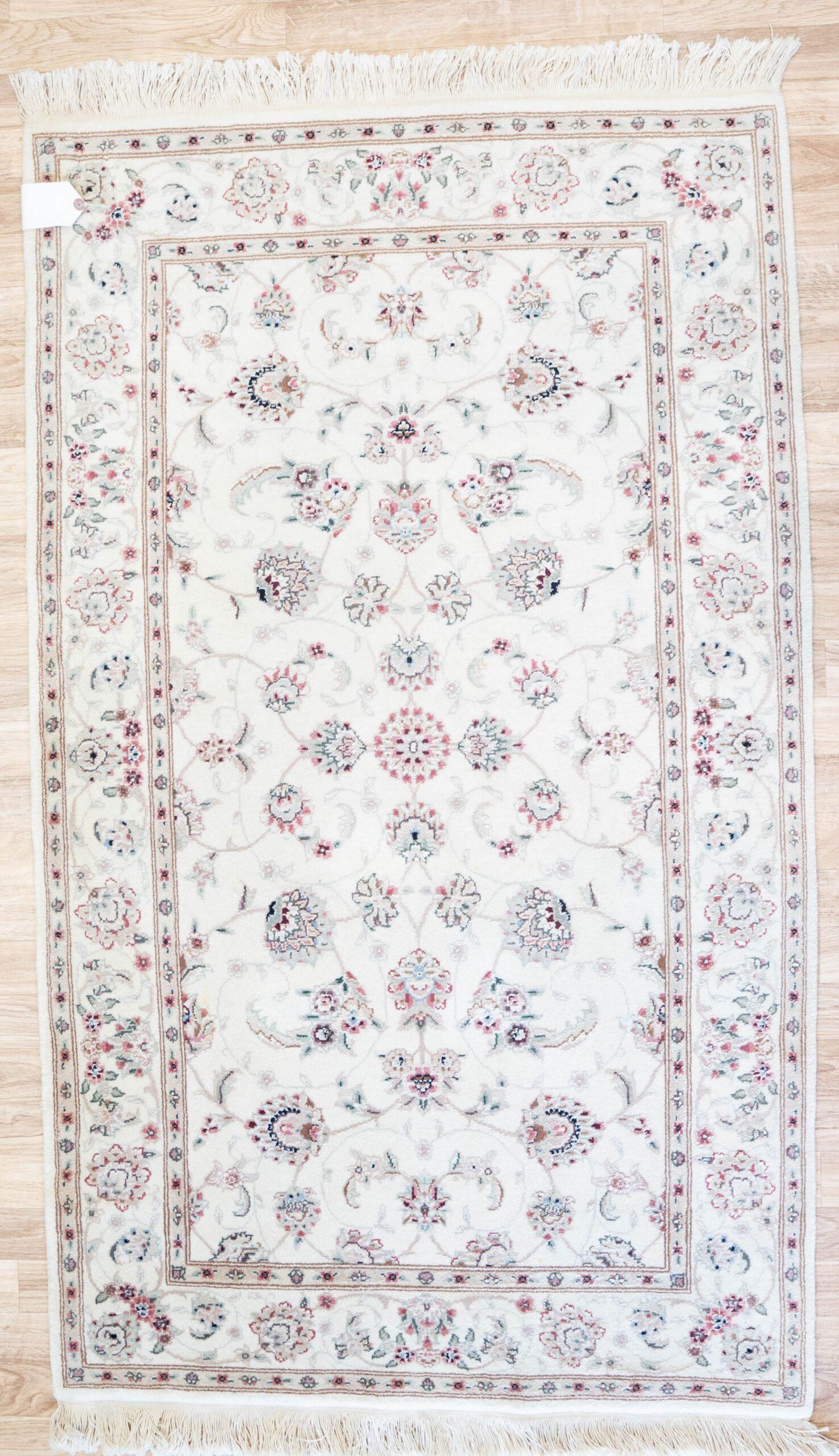 Kashan Wool Silk Rug 3'x5'