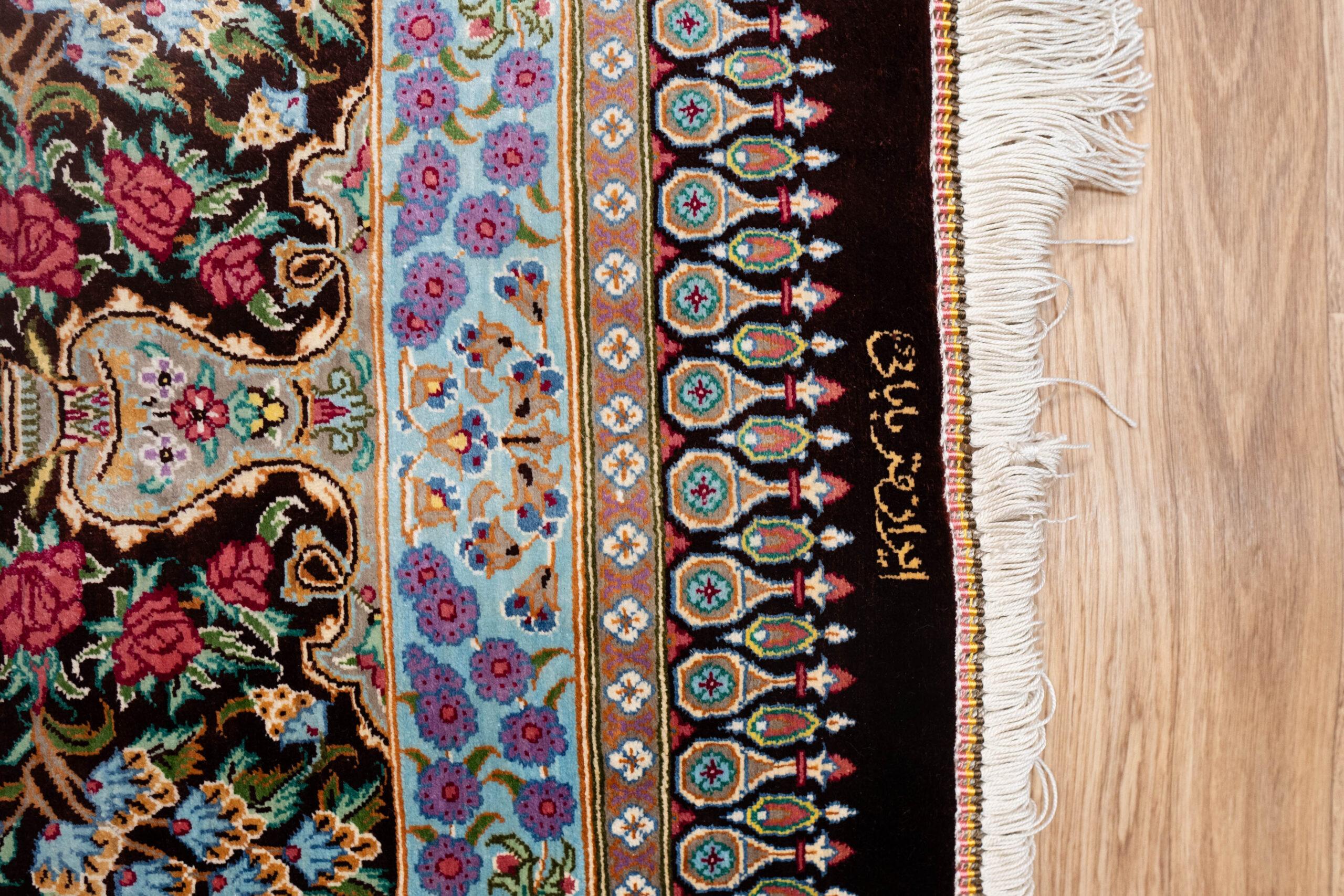 Qum Design Pure Silk Rug 8'x10' View 11