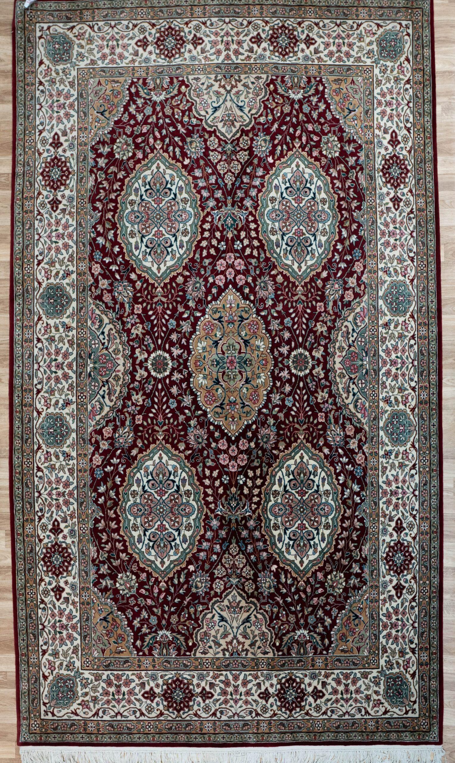 Tabriz Wool Silk Rug 6'x9'