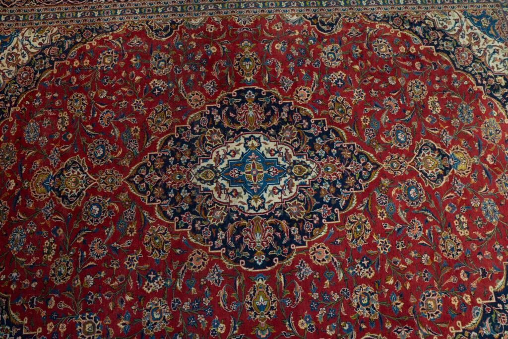 Kashan Wool Silk Rug 9.5'x12.5' View 2