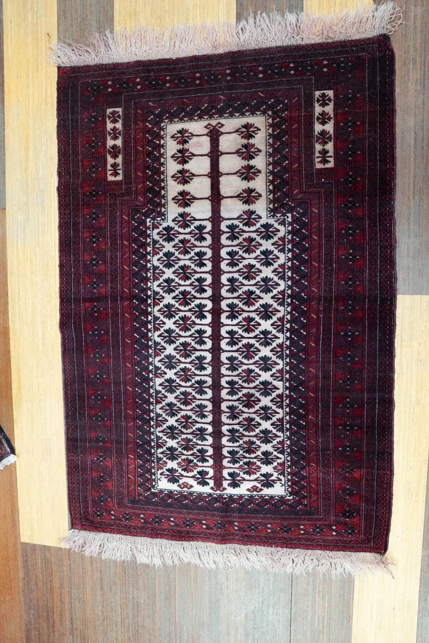 Handmade Afghan Prayer Rug – 3.2 × 5.2 View 1