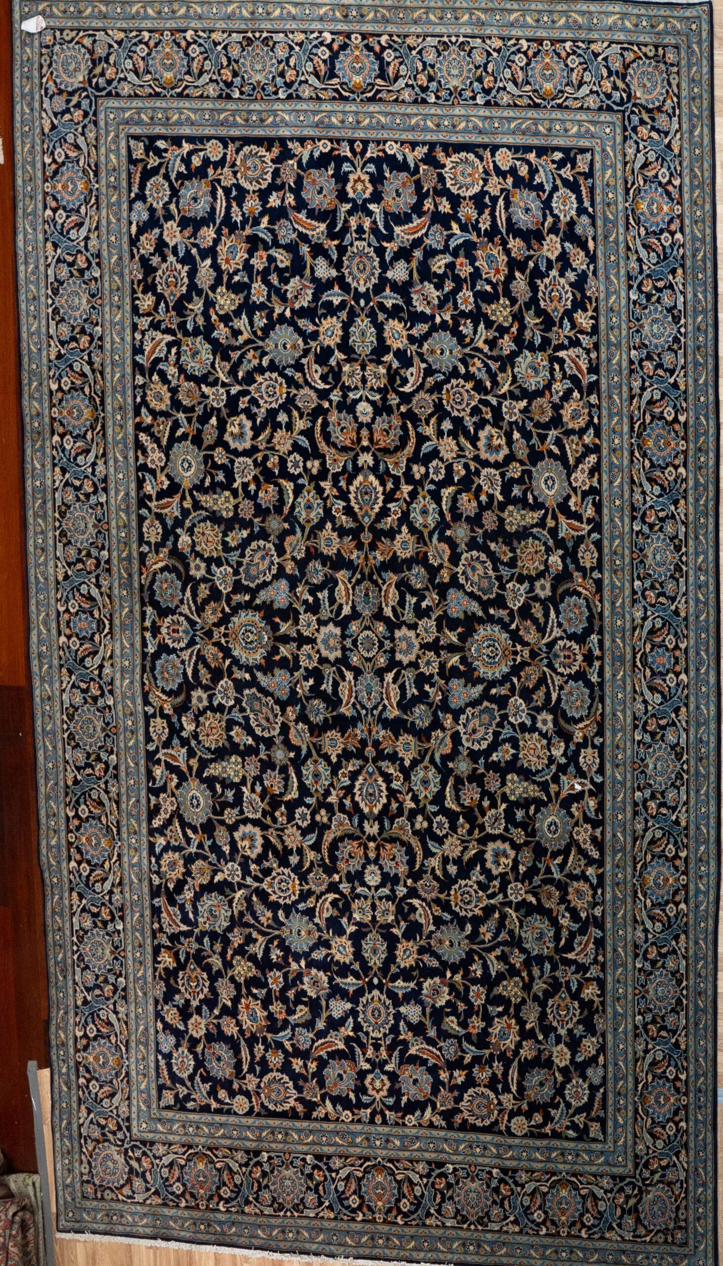Kashan Kurk Wool Rug 10'x13.1'