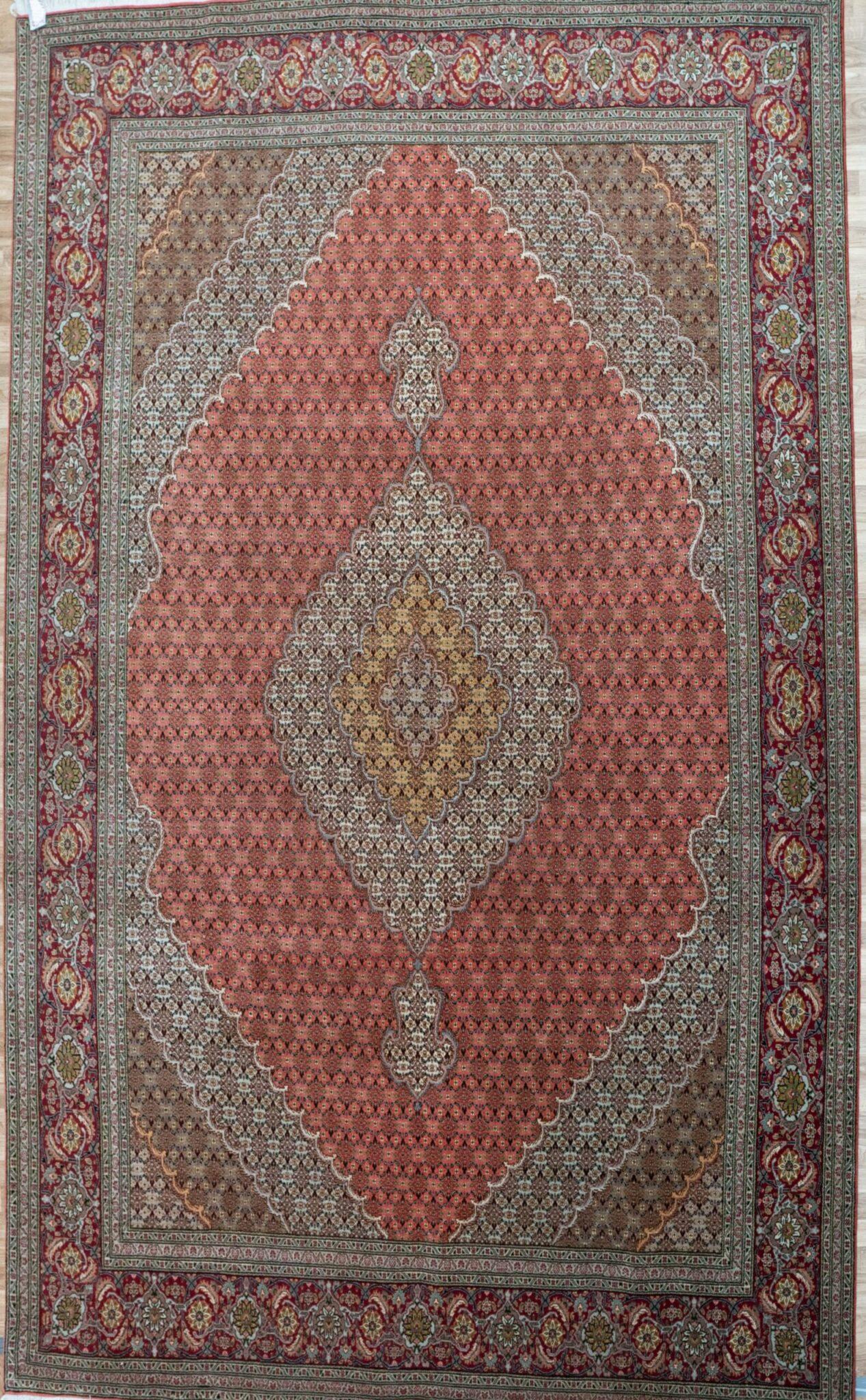 Tabriz Wool Silk Rug 8.4'x11.5' View 2