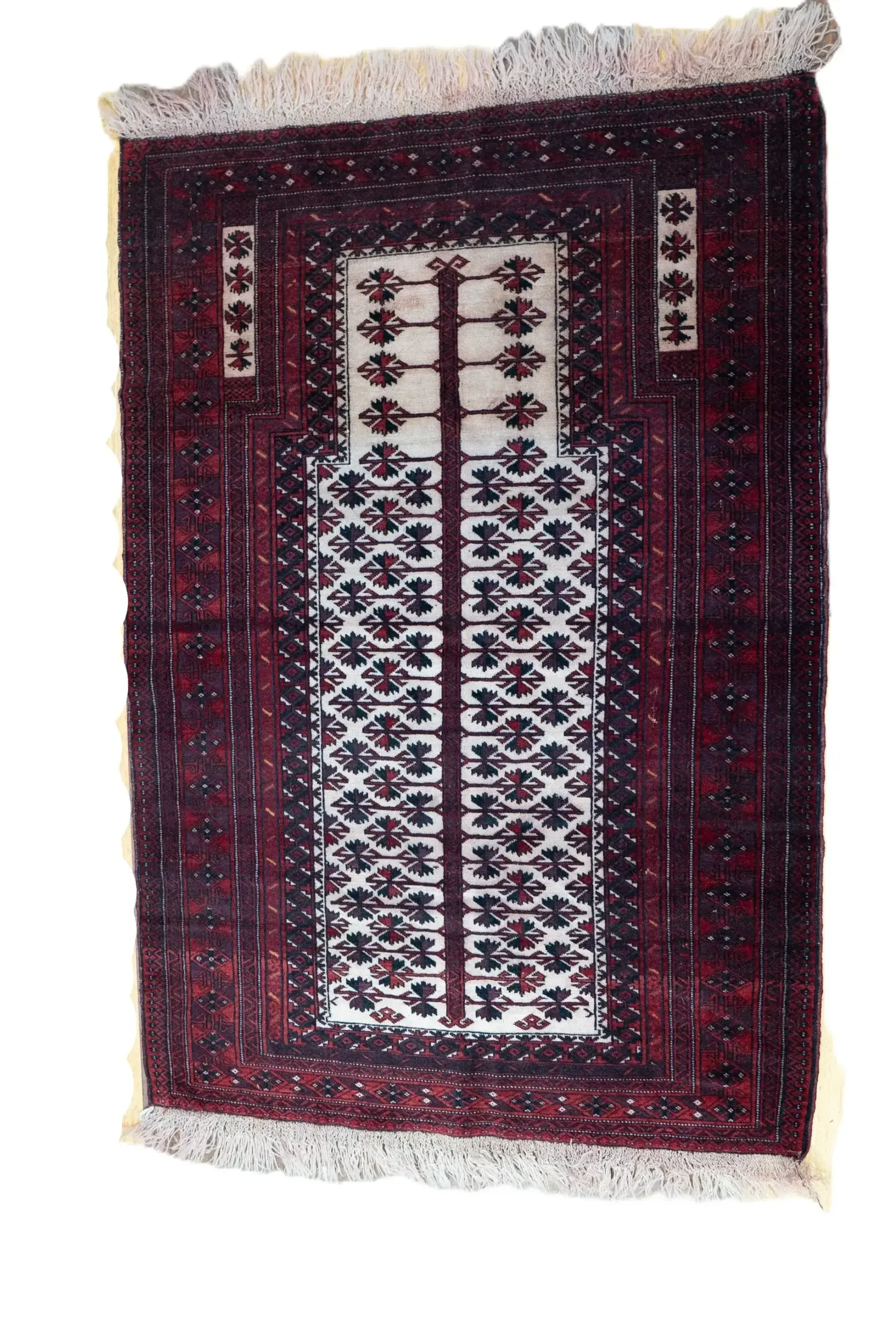 Handmade Afghan Prayer Rug – 3.2 × 5.2