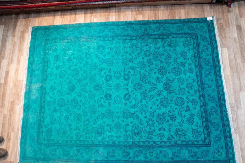 Vintage Overdyed Wool Rug 5.4'x7.4' View 2