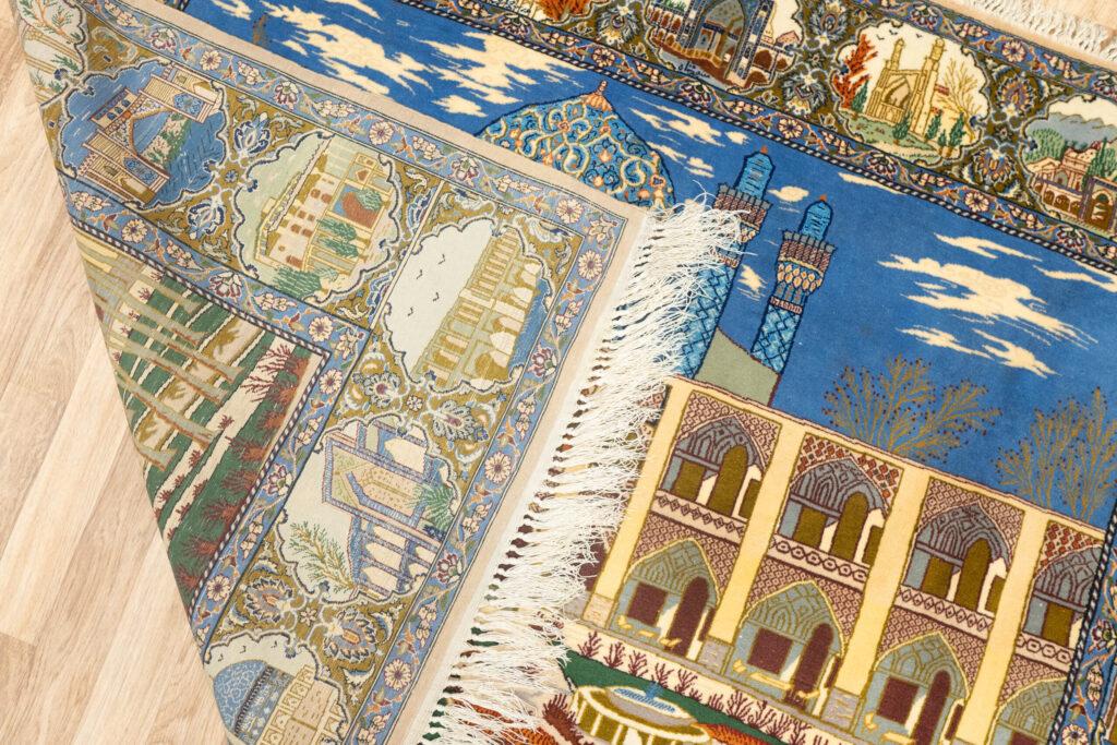 Isfahan Wool Rug 3.9'x5.1' View 8