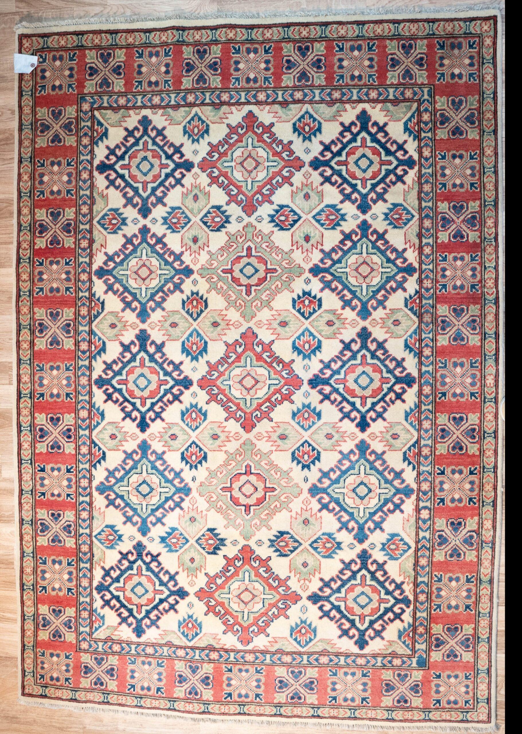 Kazak Wool Pile Rug 5'x6.4'