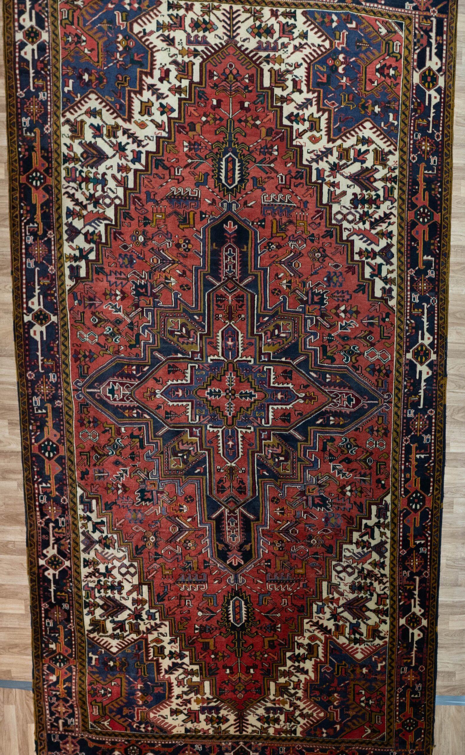Heriz Wool Silk Rug 8'x11.5' View 1