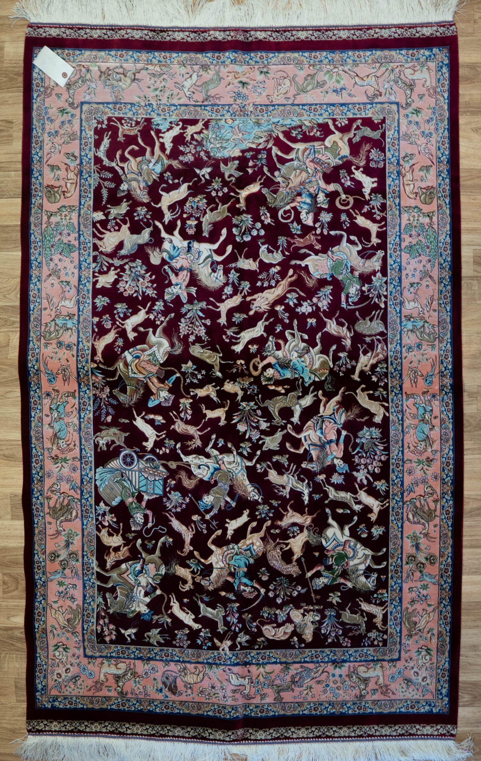 Qum Design Silk Rug 4'x6'