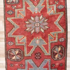 Vintage Hamadan Wool Rug 4.0x6.4