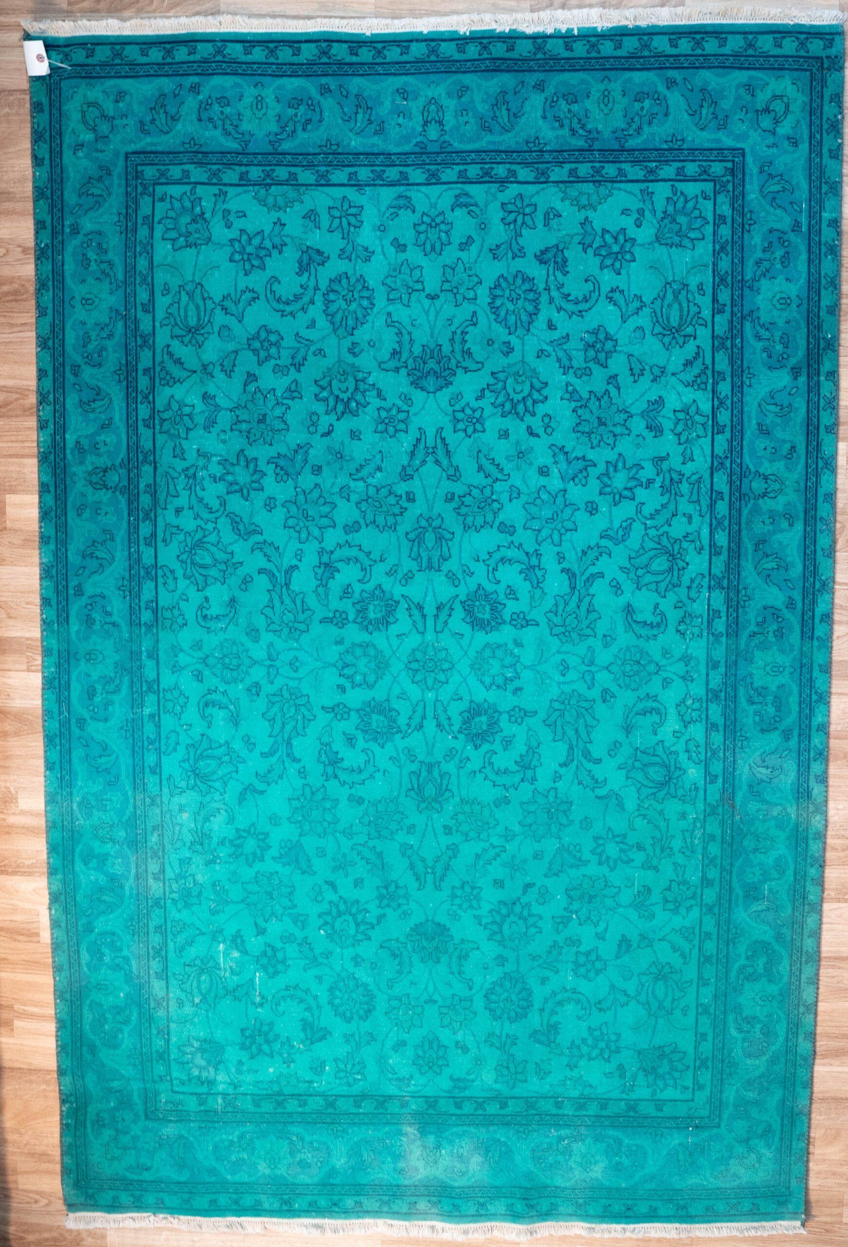 Vintage Overdyed Wool Rug 5.4'x7.4'